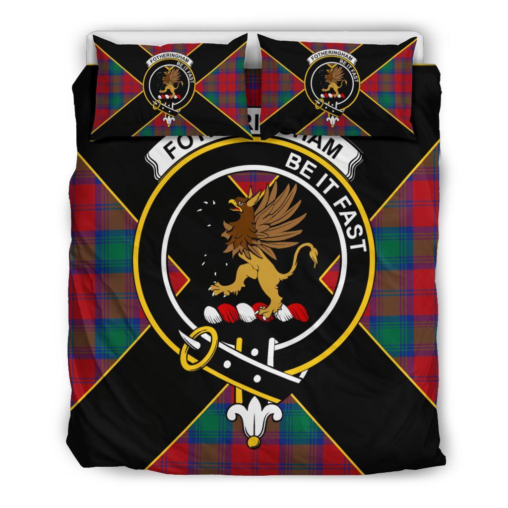 Fotheringham Tartan Crest Bedding Set - Luxury Style