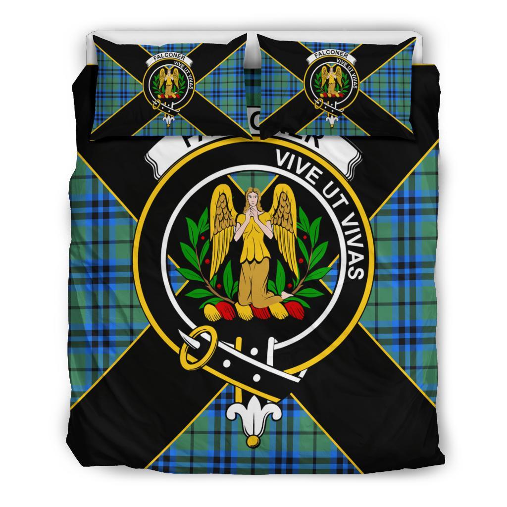 Falconer Tartan Crest Bedding Set - Luxury Style