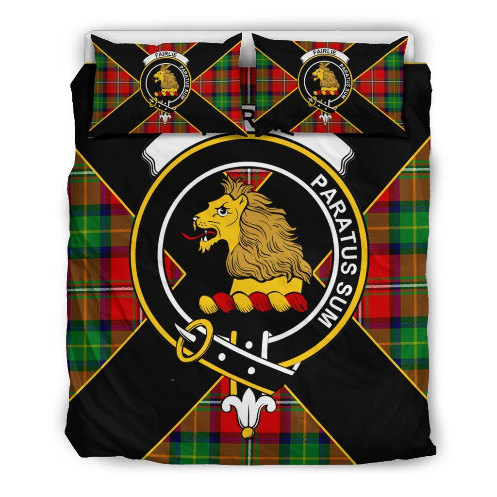 Fairlie Tartan Crest Bedding Set - Luxury Style