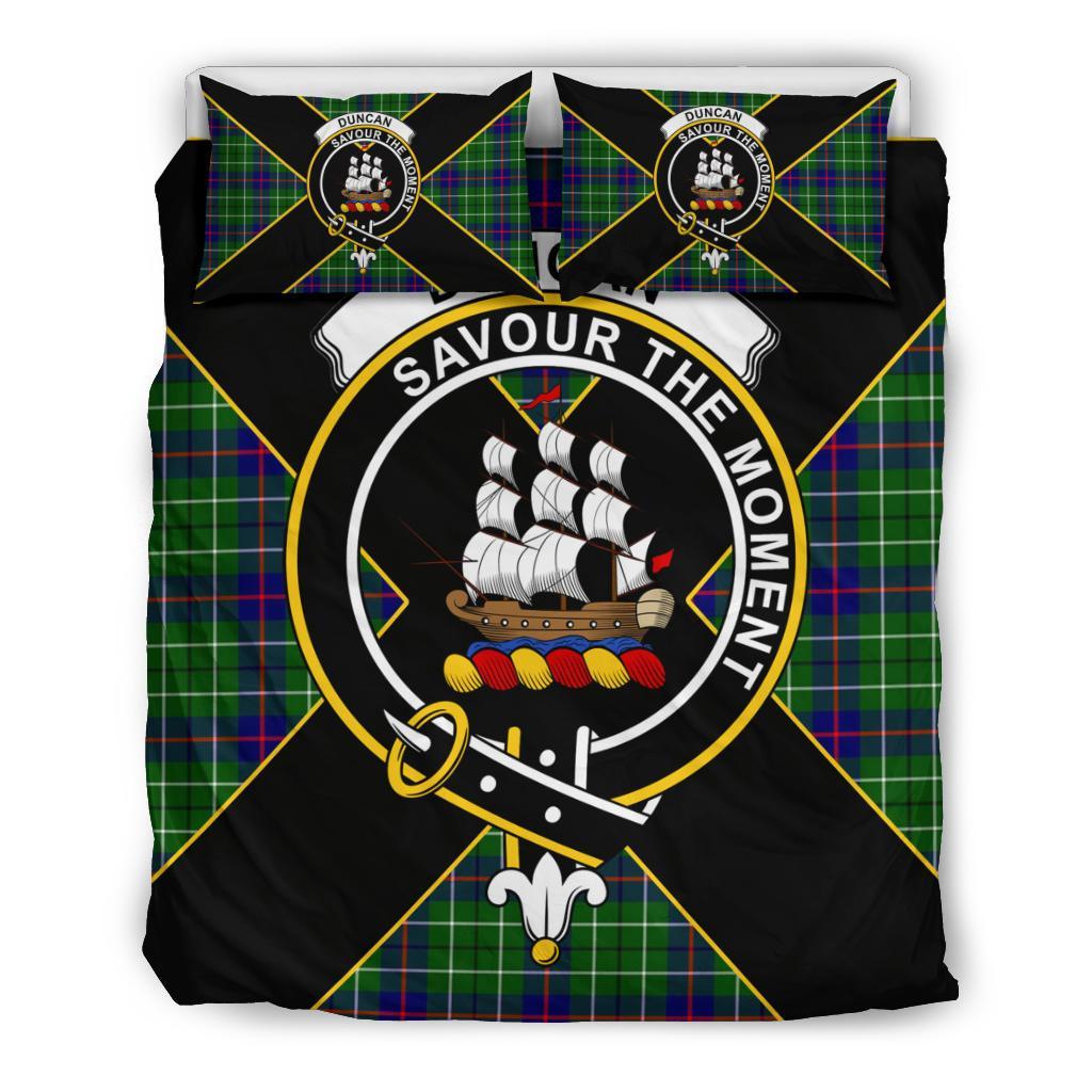 Duncan Tartan Crest Bedding Set - Luxury Style