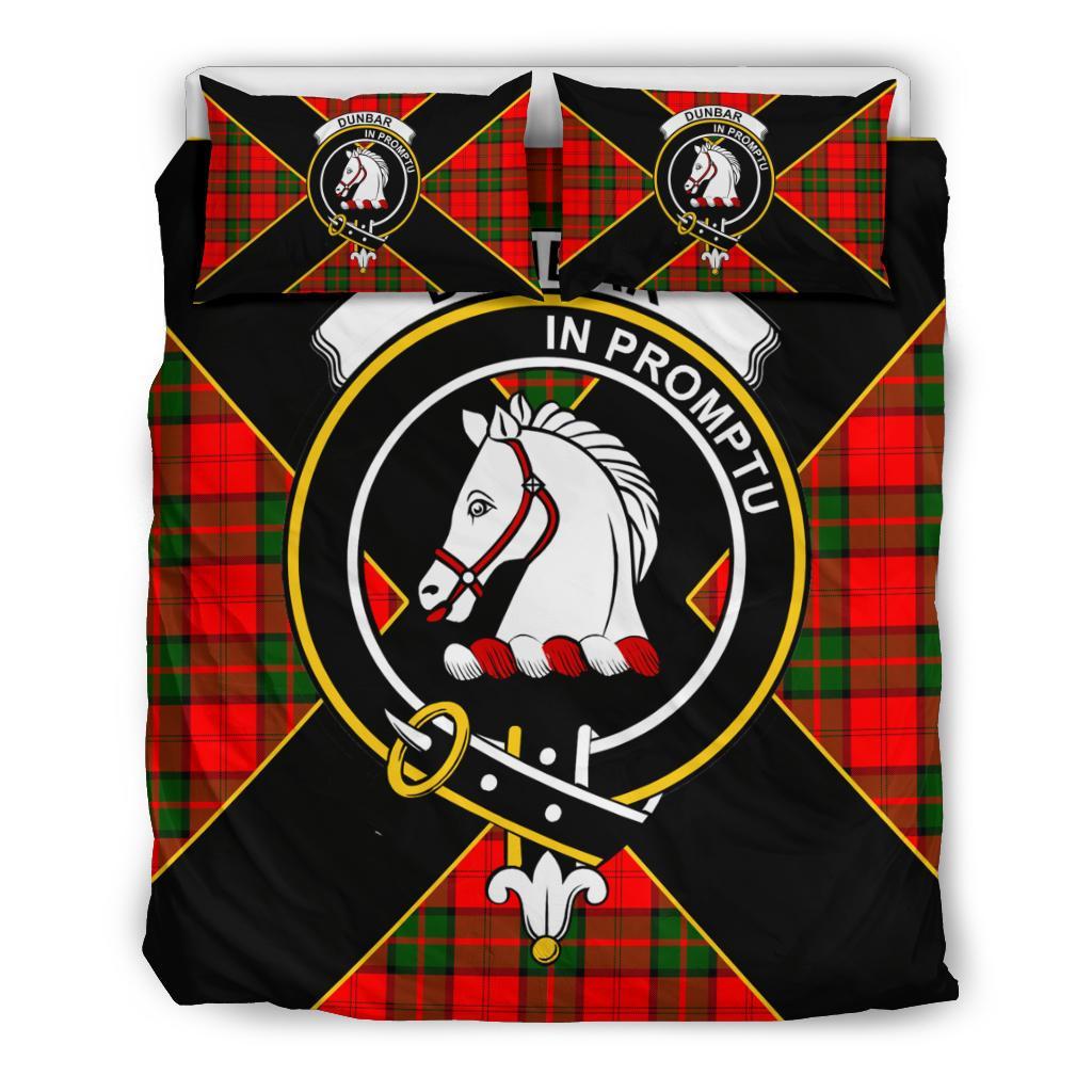 Dunbar Tartan Crest Bedding Set - Luxury Style