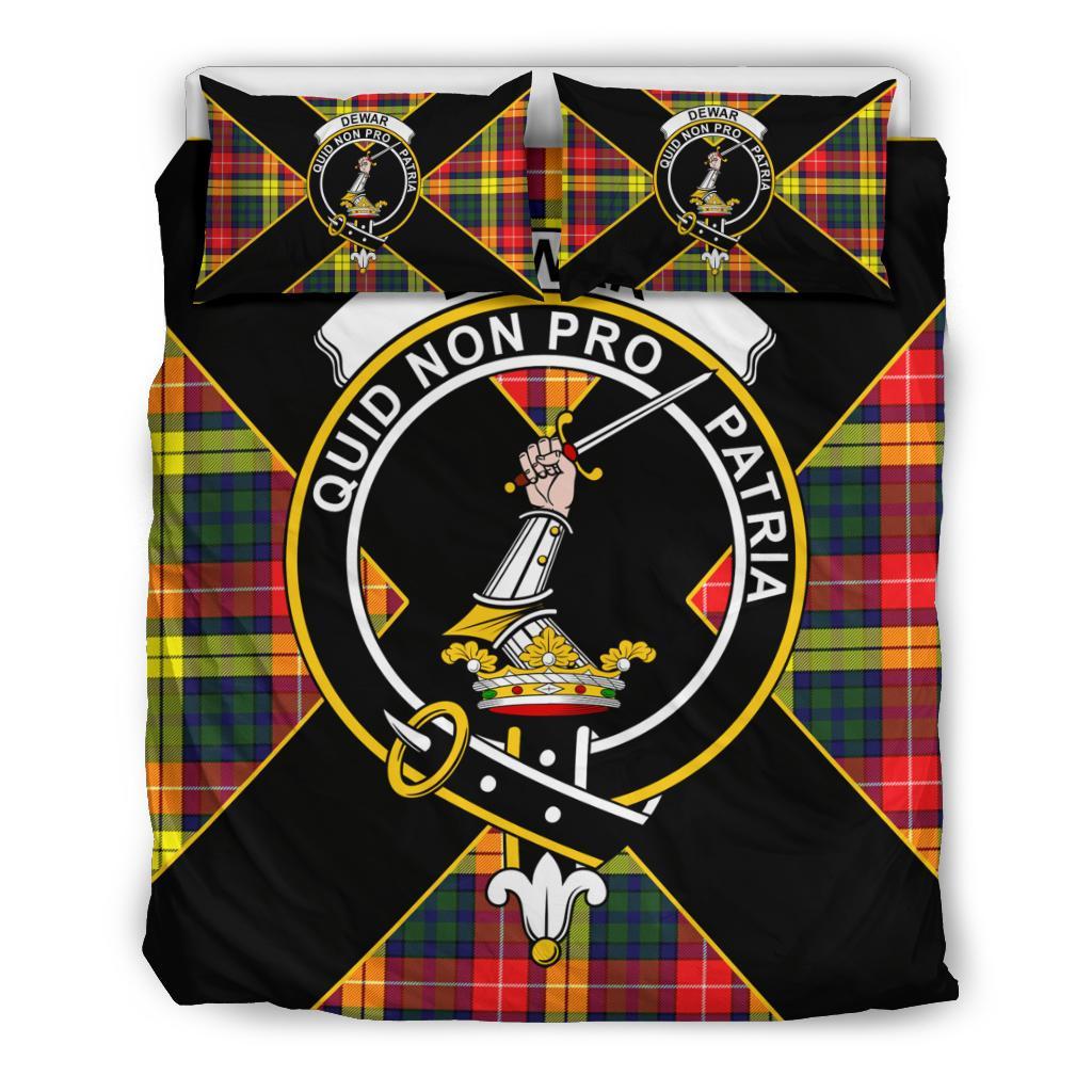 Dewar Tartan Crest Bedding Set - Luxury Style