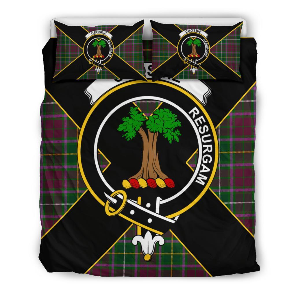 Crosbie Tartan Crest Bedding Set - Luxury Style