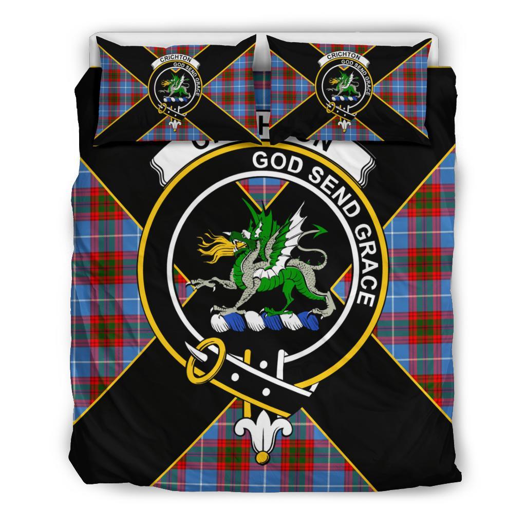 Crichton Tartan Crest Bedding Set - Luxury Style