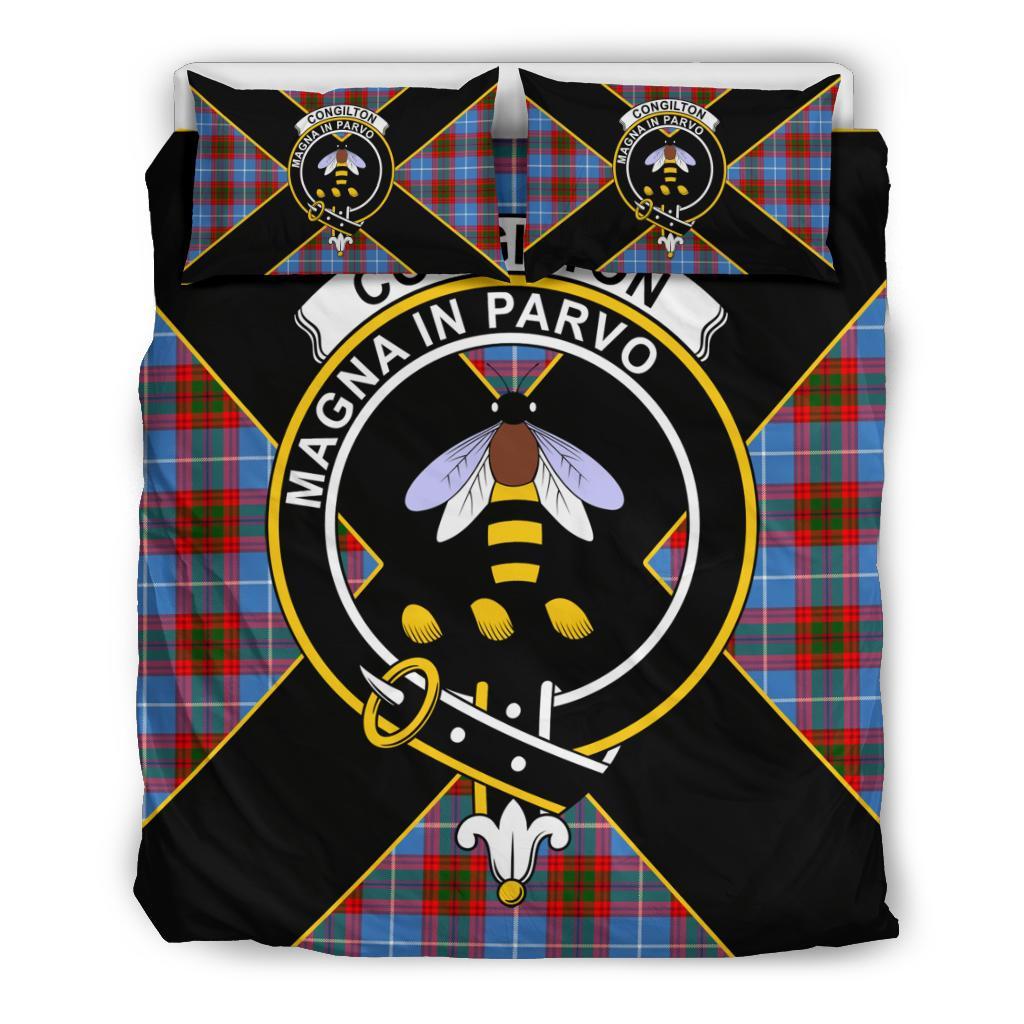 Congilton Tartan Crest Bedding Set - Luxury Style