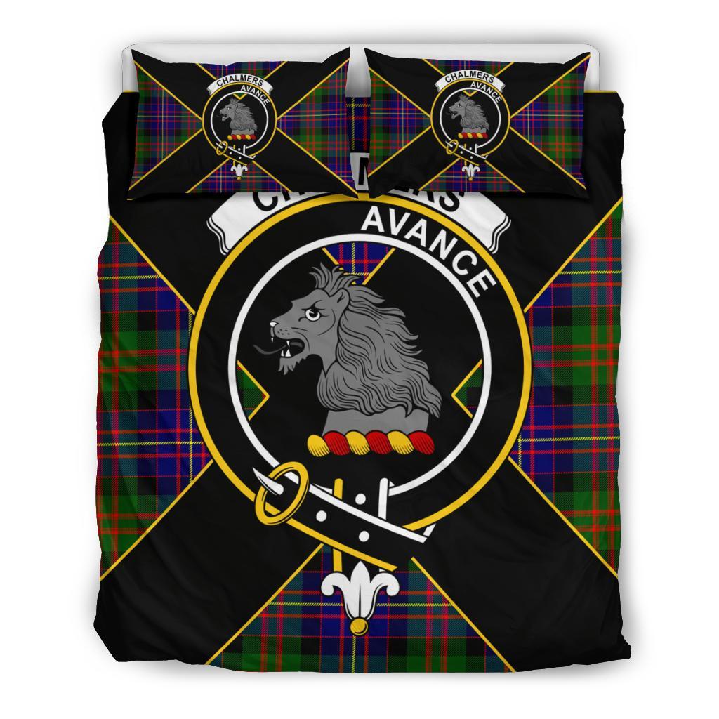 Chalmers Tartan Crest Bedding Set - Luxury Style