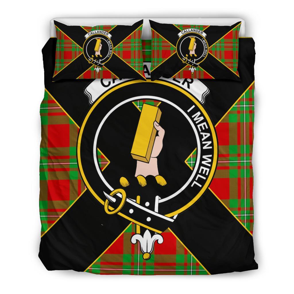 Callander Tartan Crest Bedding Set - Luxury Style