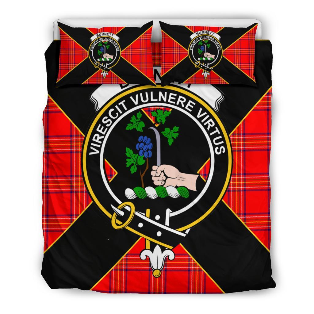 Burnett Tartan Crest Bedding Set - Luxury Style