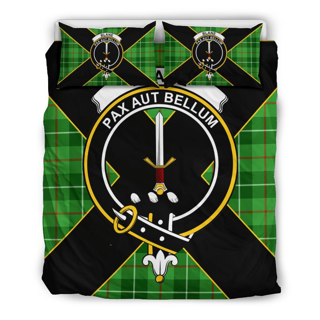 Blane Tartan Crest Bedding Set - Luxury Style