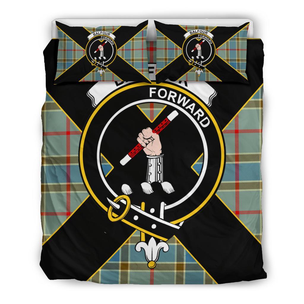 Balfour Tartan Crest Bedding Set - Luxury Style