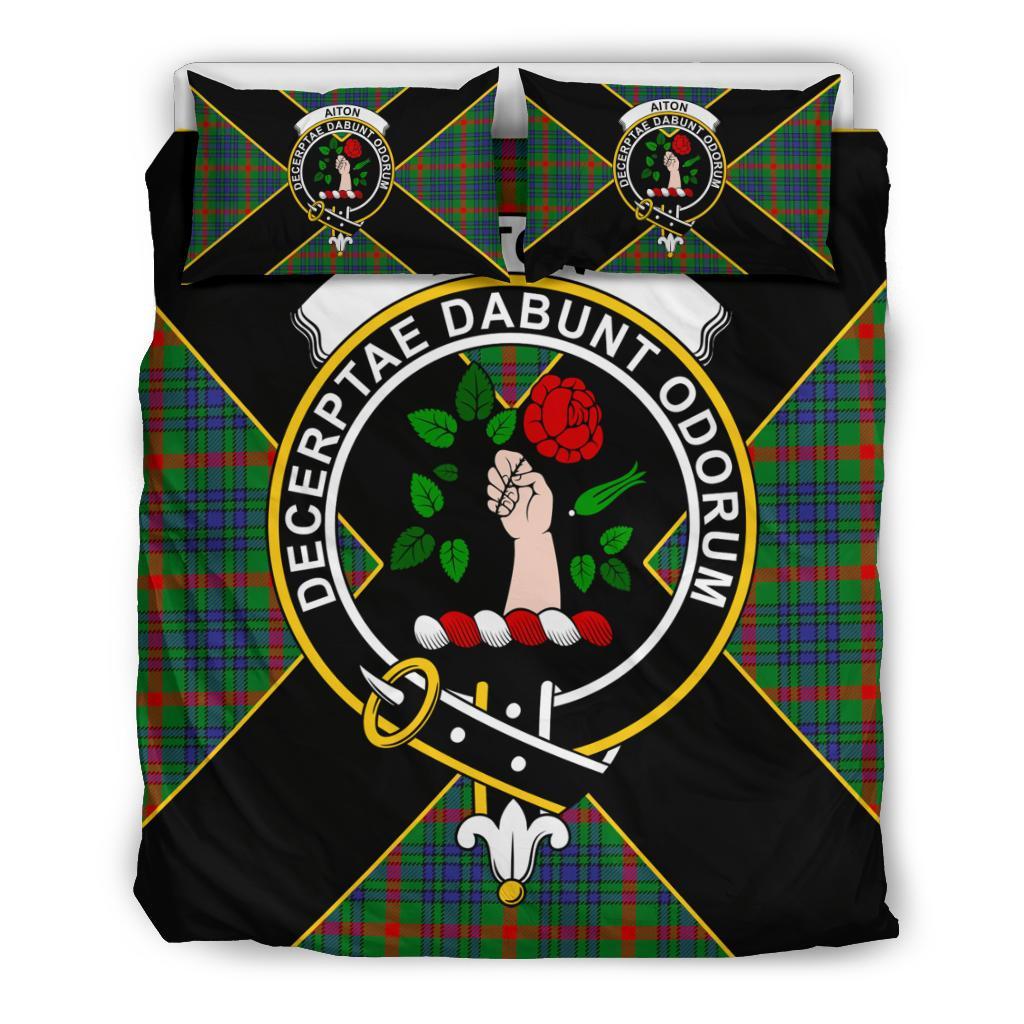 Aiton Tartan Crest Bedding Set - Luxury Style