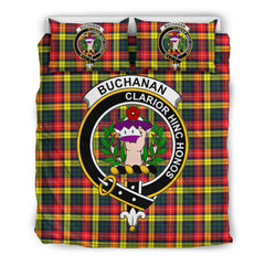 Buchanan Modern Tartan Crest Bedding Set