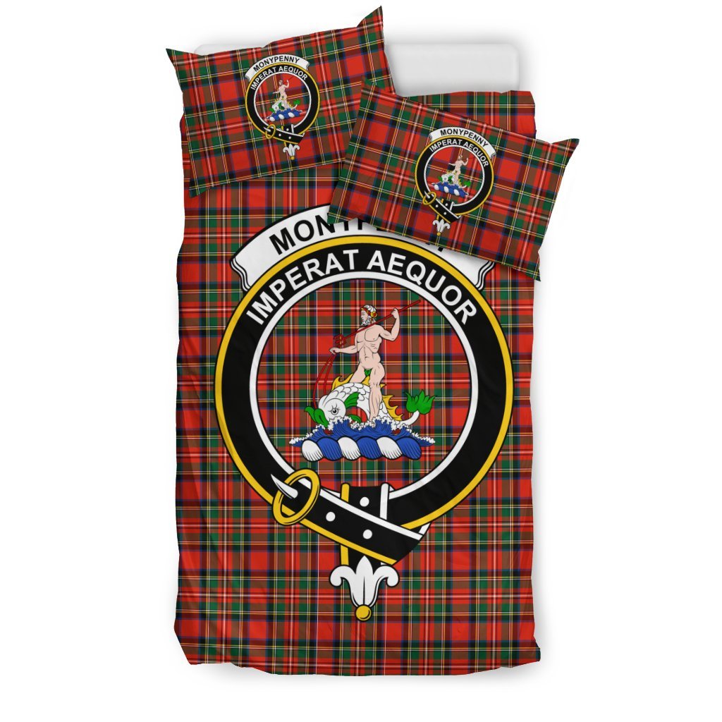 Monypenny Family Tartan Crest Bedding Set