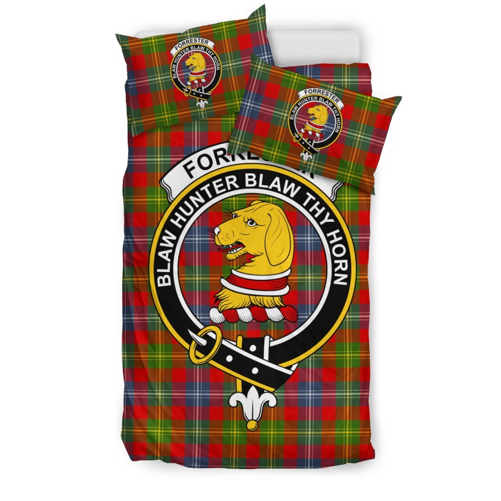 Forrester Family Tartan Crest Bedding Set