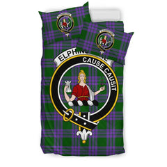 Elphinstone Family Tartan Crest Bedding Set