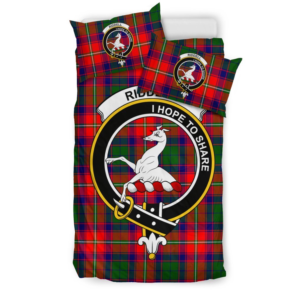 Riddell Family Tartan Crest Bedding Set