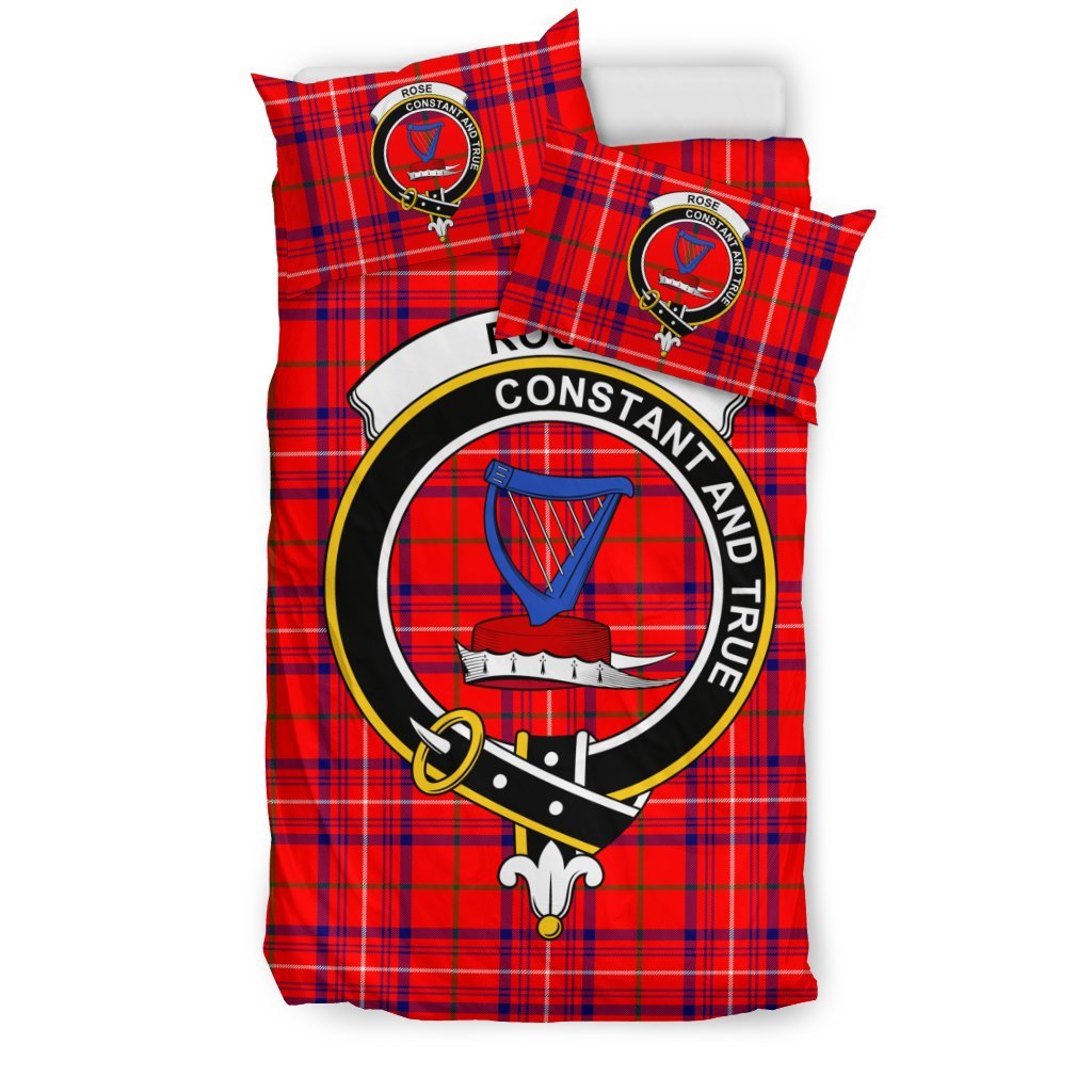 Rose Family Tartan Crest Bedding Set