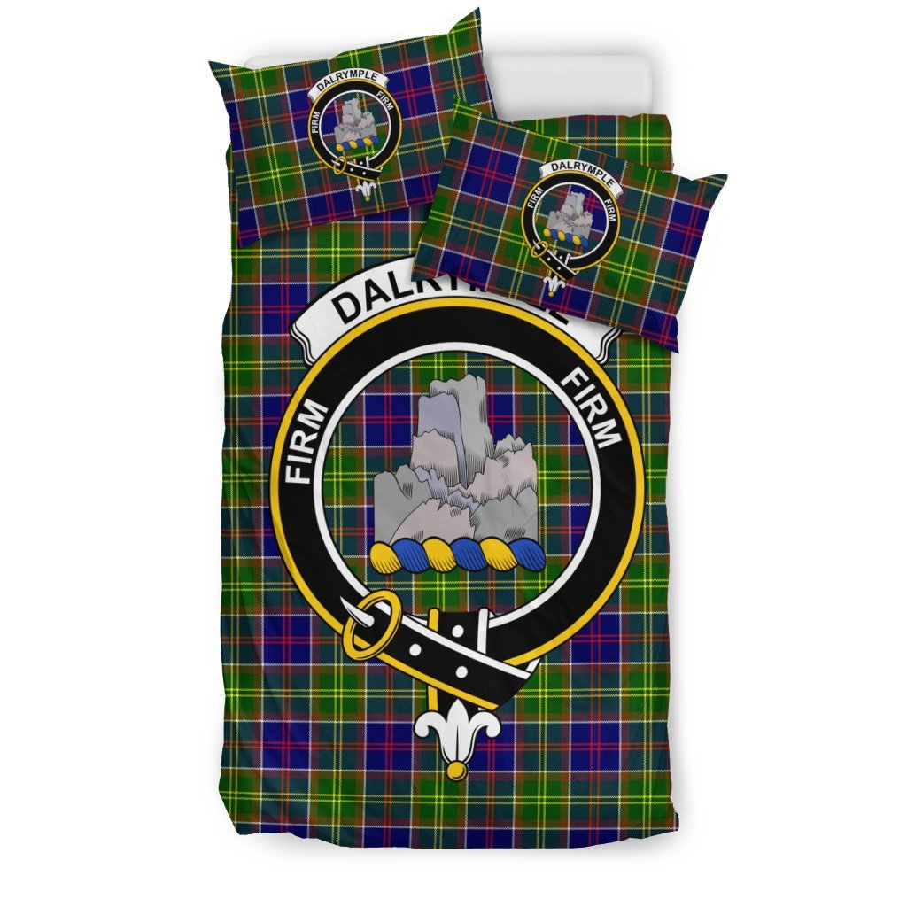 Dalrymple Family Tartan Crest Bedding Set