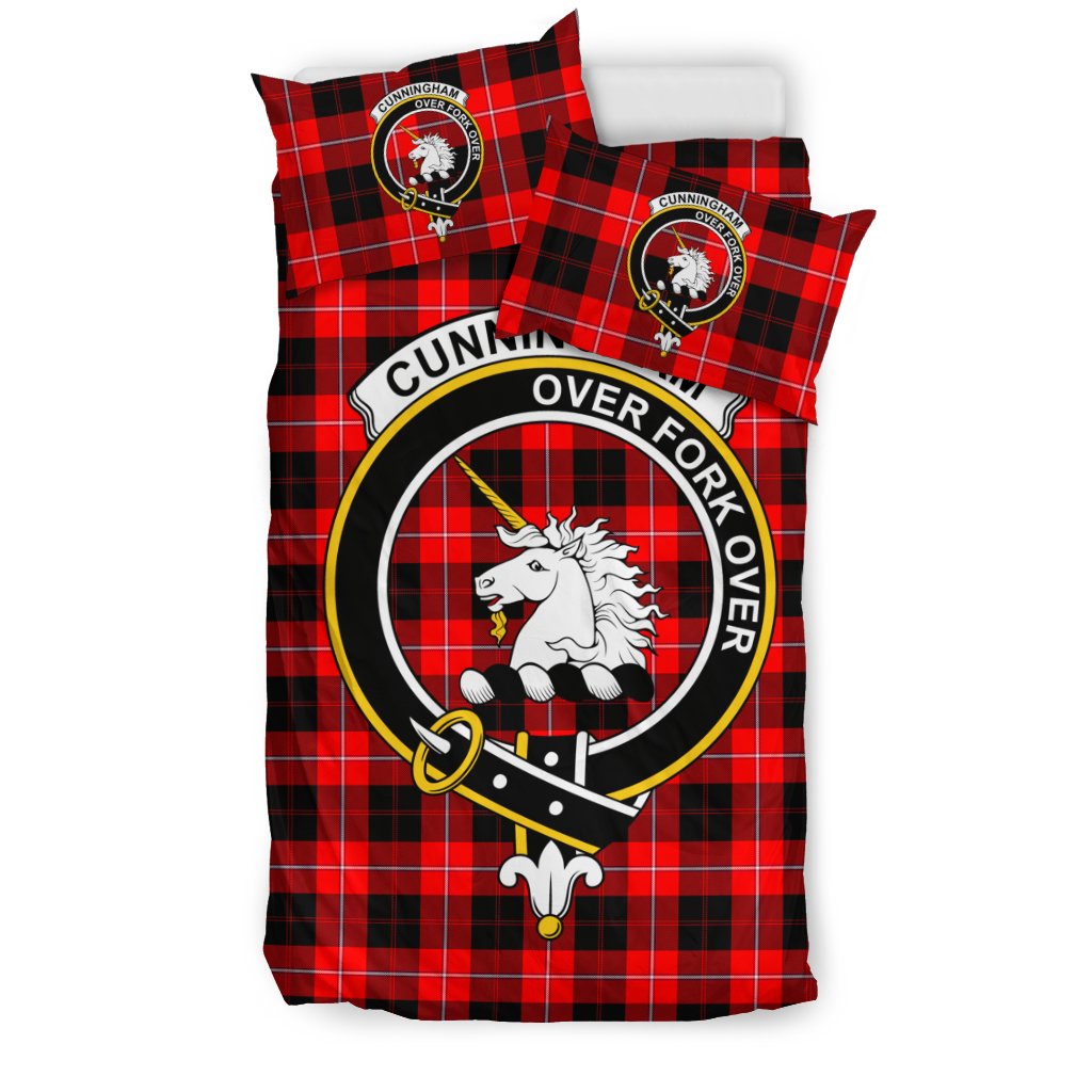 Cunningham Tartan Crest Bedding Set