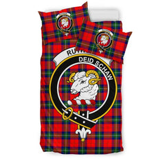 Ruthven Family Tartan Crest Bedding Set