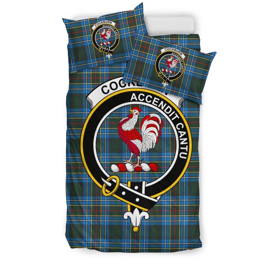 Cockburn Tartan Crest Bedding Set