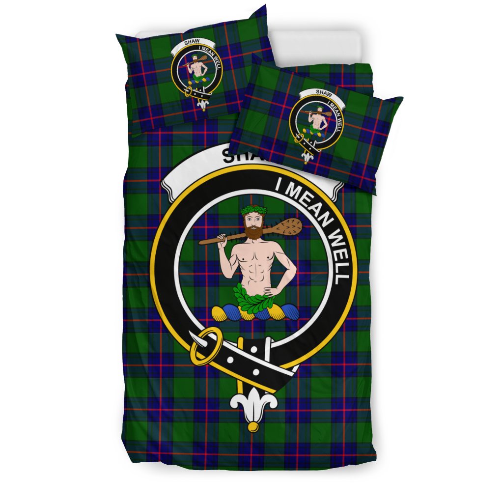 Shaw (Of Sauchie) Tartan Crest Bedding Set