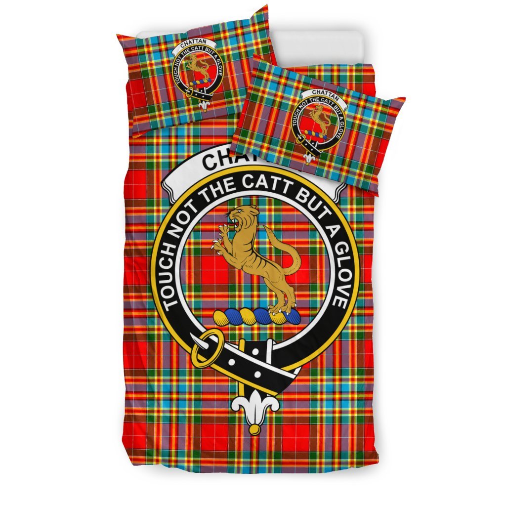 Chattan Family Tartan Crest Bedding Set