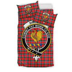 Sinclair Family Tartan Crest Bedding Set