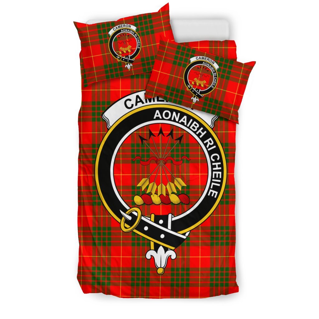 Cameron Family Tartan Crest Bedding Set