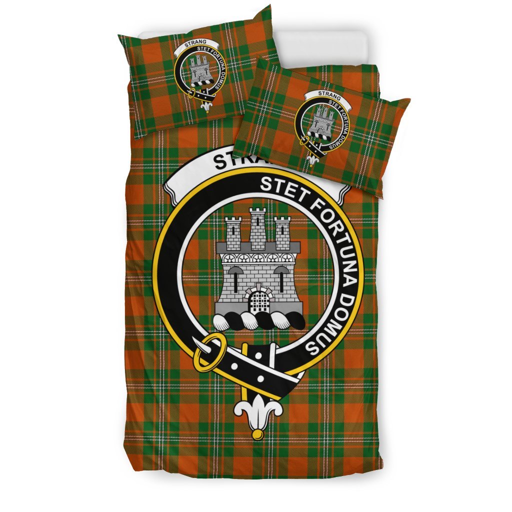 Strang (Or Strange) Family Tartan Crest Bedding Set