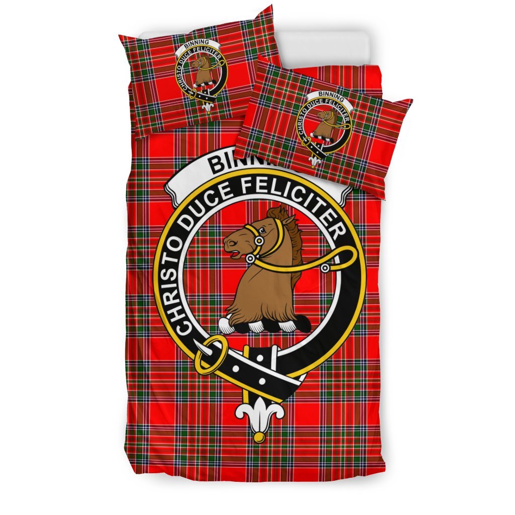 Binning (Of Wallifoord) Family Tartan Crest Bedding Set