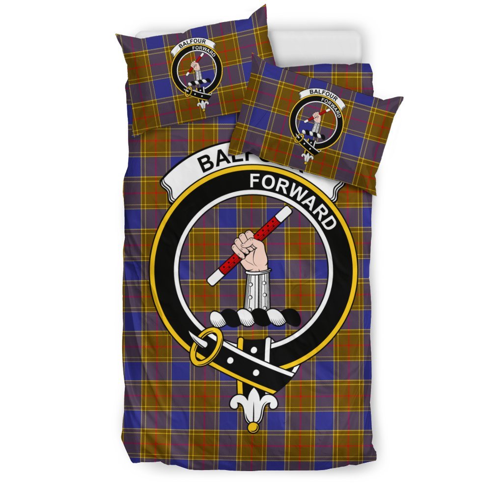 Balfour Family Tartan Crest Bedding Set