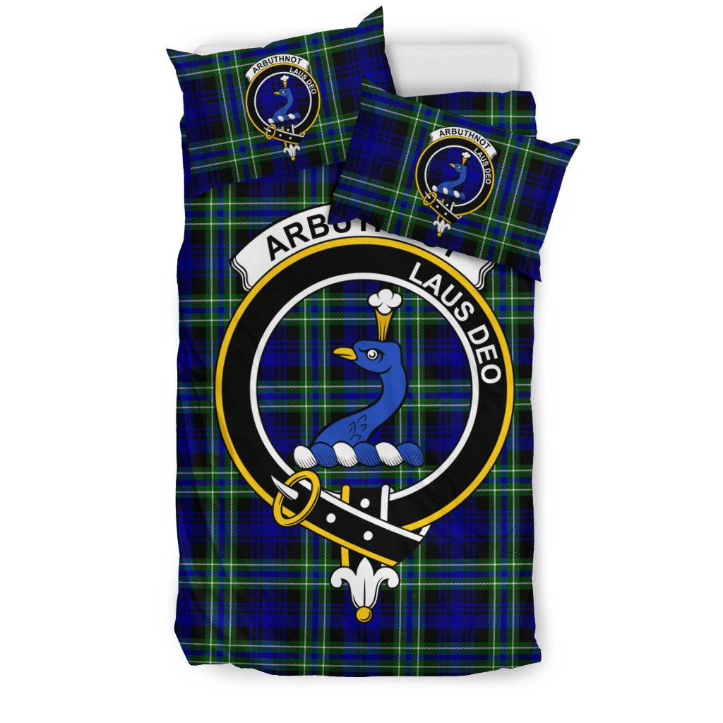 Arbuthnot Modern Tartan Crest Bedding Set