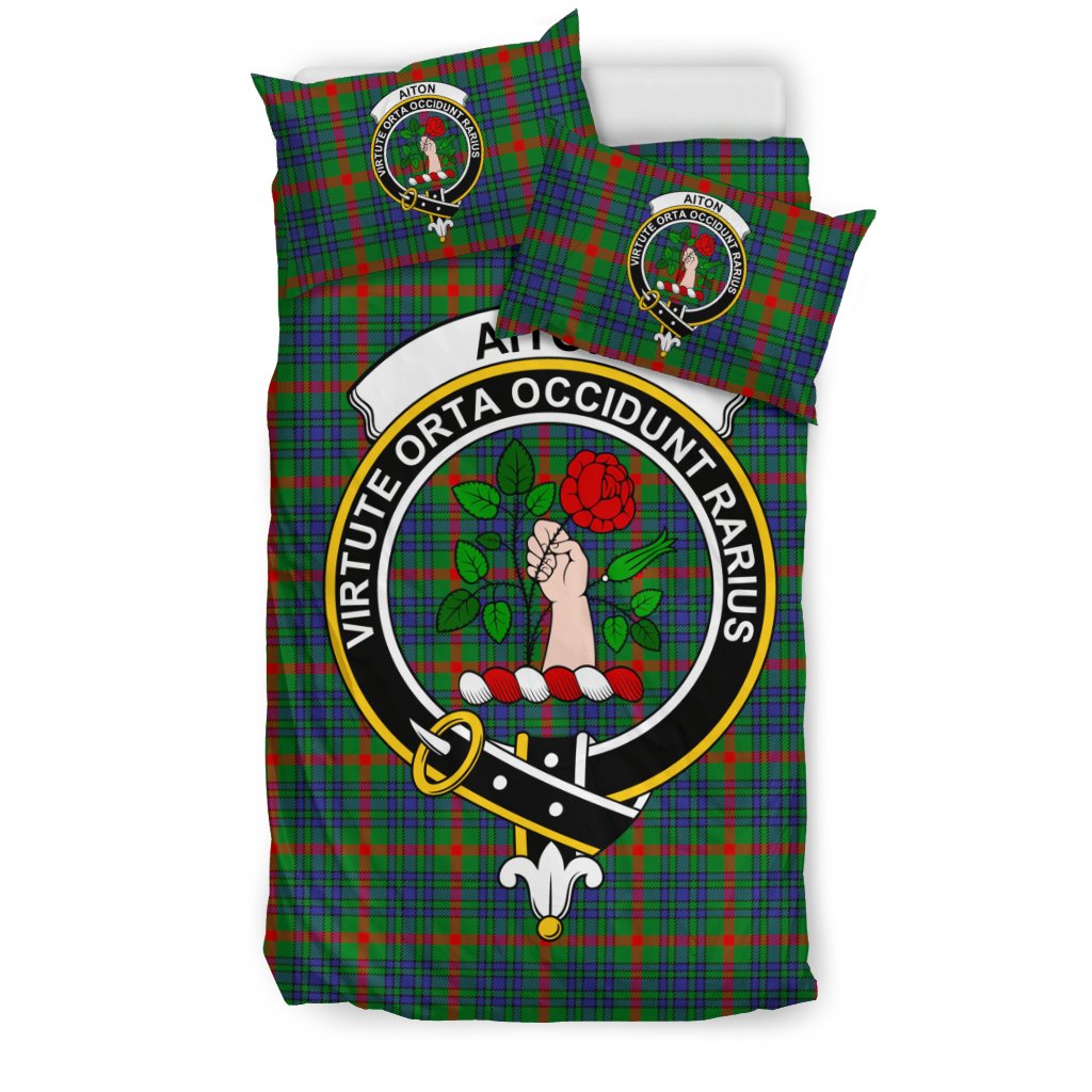 Aiton Family Tartan Crest Bedding Set