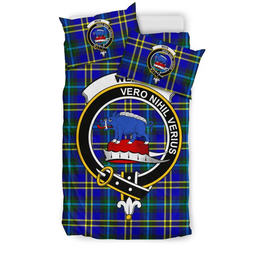 Weir Family Tartan Crest Bedding Set