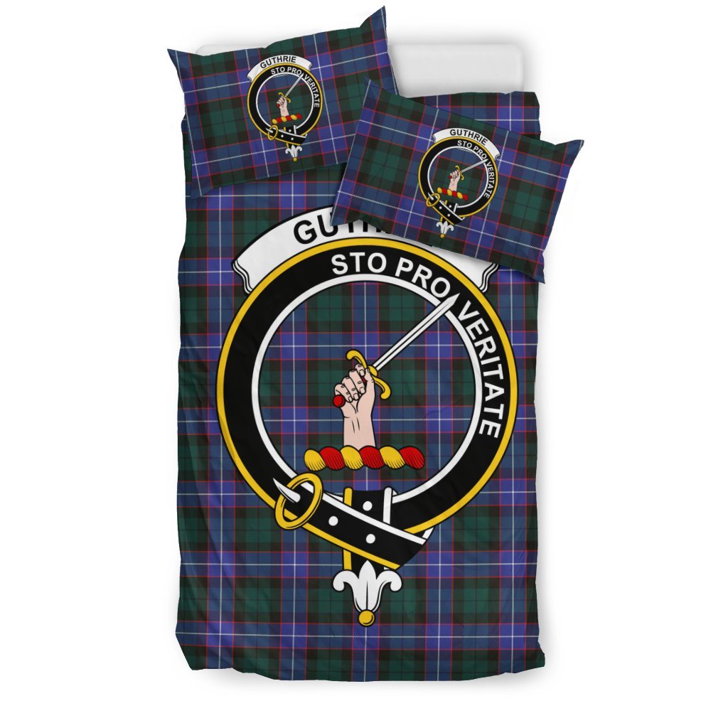 Guthrie Family Tartan Crest Bedding Set