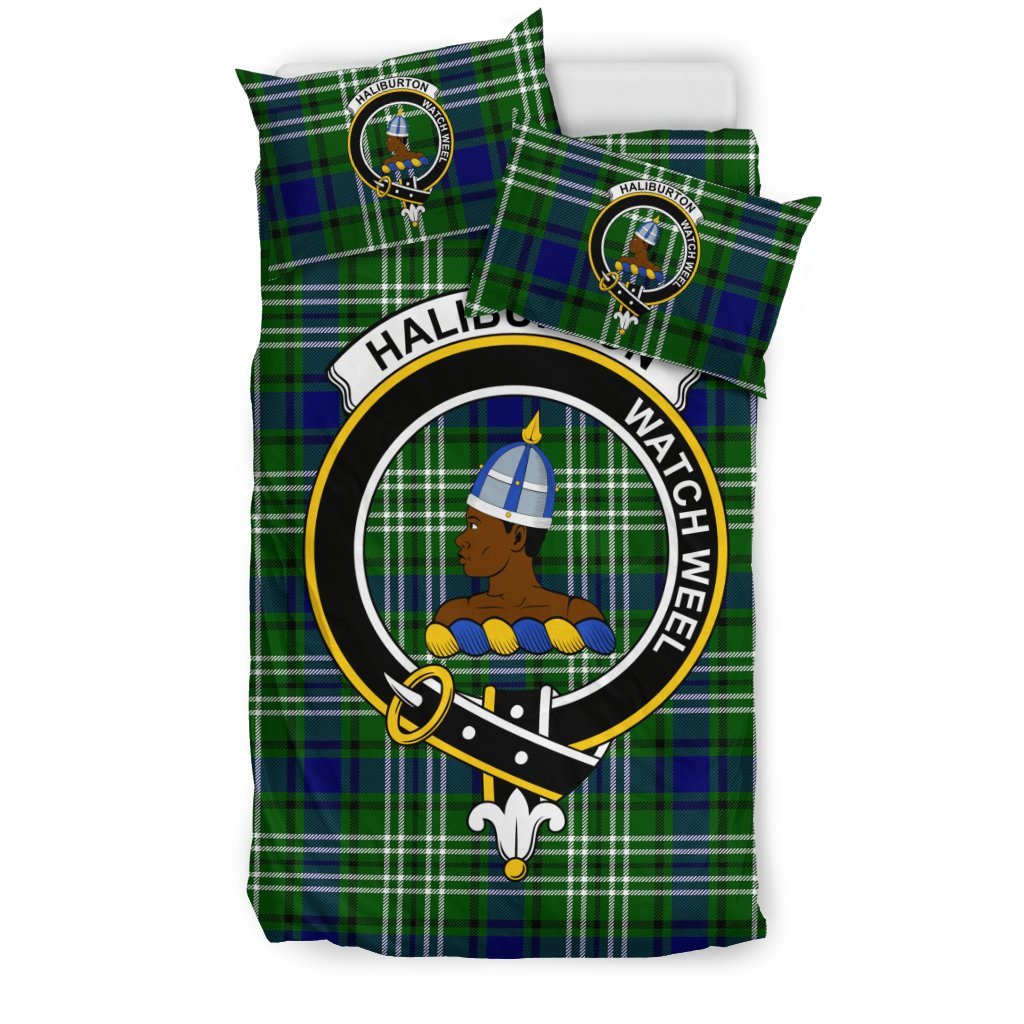 Haliburton Family Tartan Crest Bedding Set