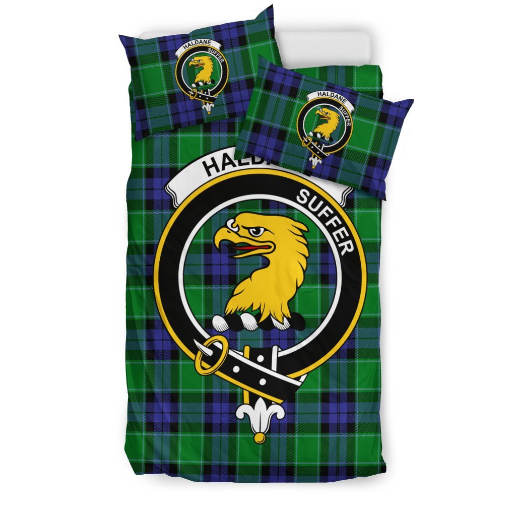 Haldane Family Tartan Crest Bedding Set