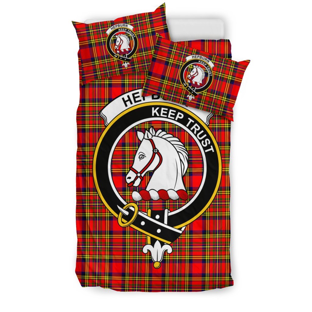 Hepburn Family Tartan Crest Bedding Set