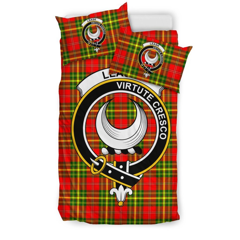 Leask Family Tartan Crest Bedding Set