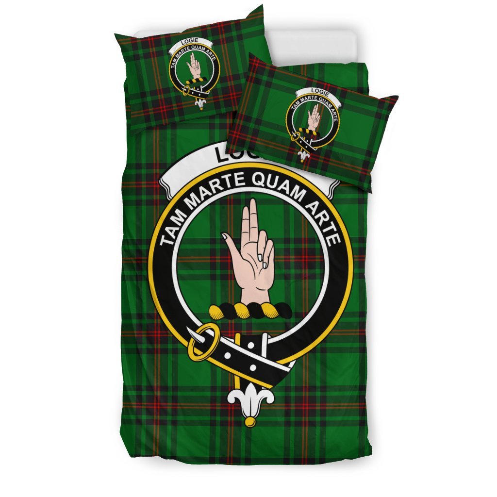 Logie Family Tartan Crest Bedding Set