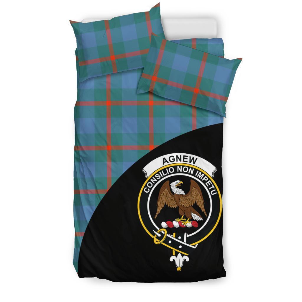 Agnew Ancient Family Tartan Crest Wave Style Bedding Set