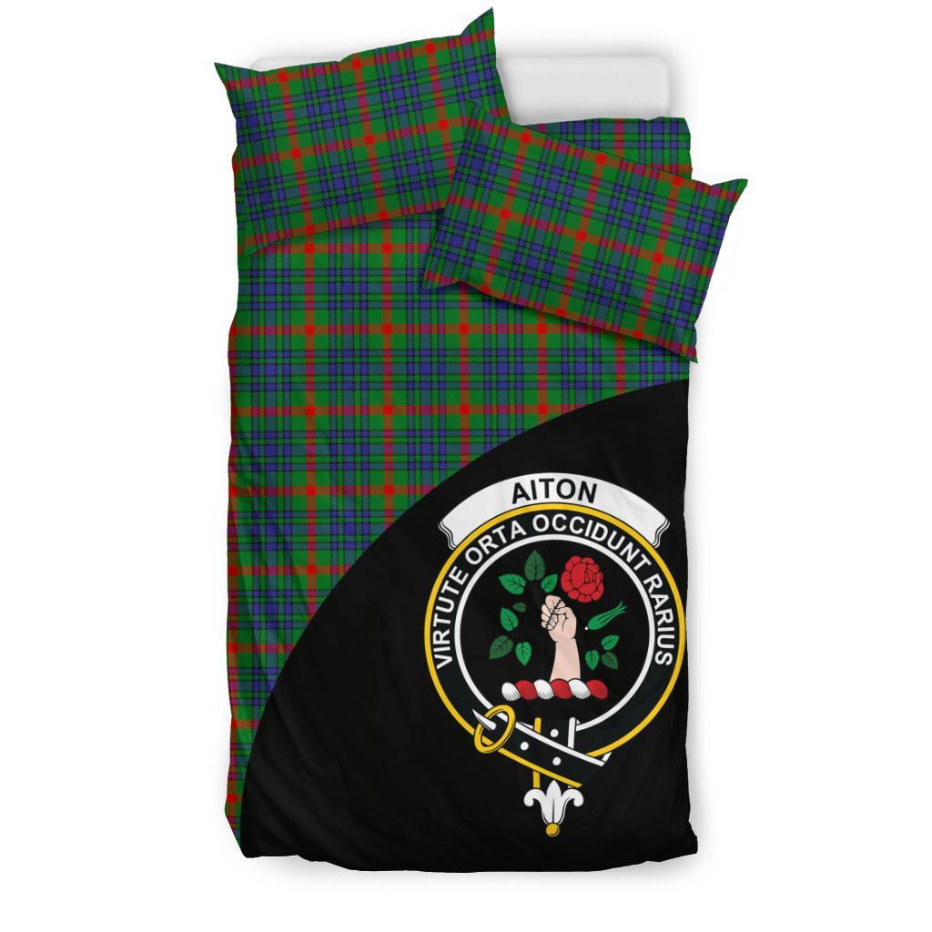 Aiton Family Tartan Crest Wave Style Bedding Set