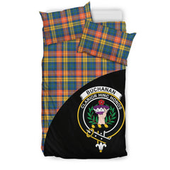 Buchanan Ancient Family Tartan Crest Wave Style Bedding Set