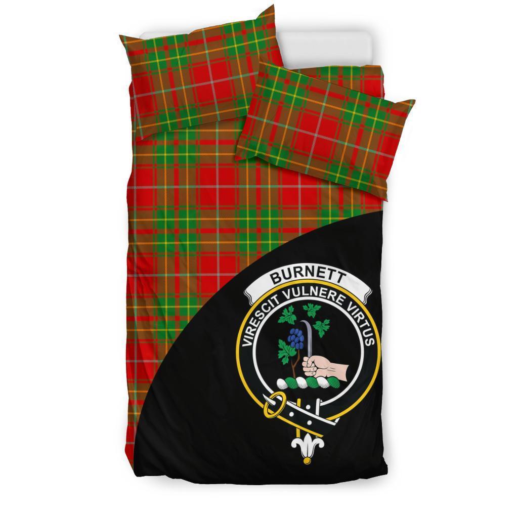 Burnett Ancient Family Tartan Crest Wave Style Bedding Set