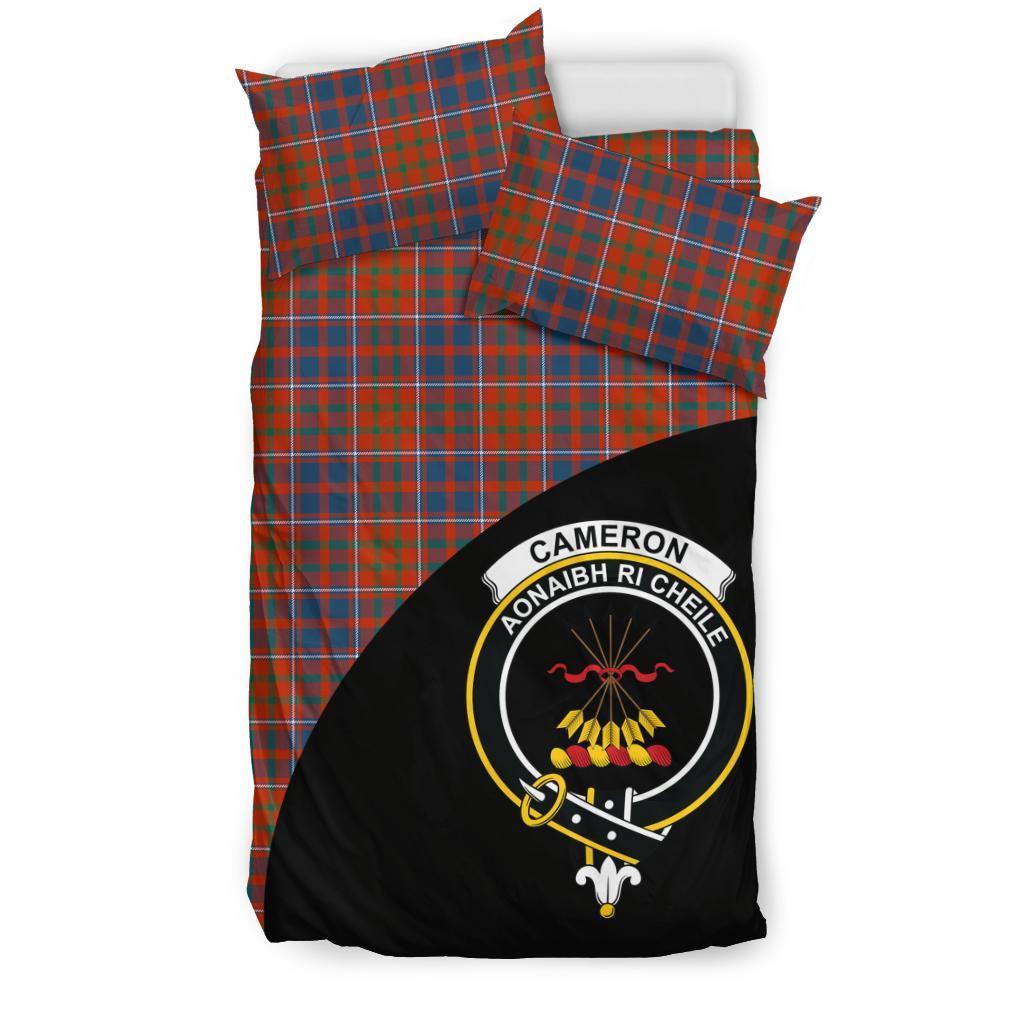 Cameron of Lochiel Ancient Family Tartan Crest Wave Style Bedding Set