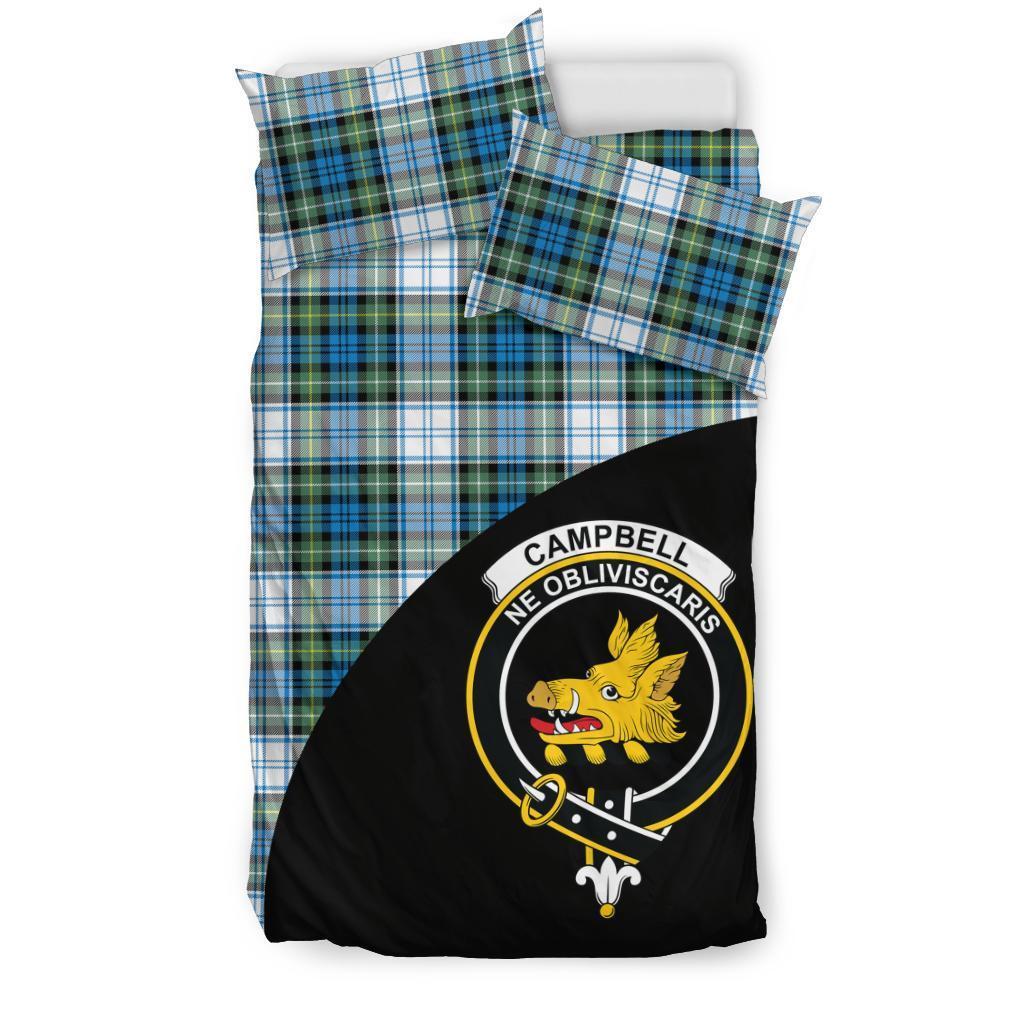 Campbell Dress Ancient Family Tartan Crest Wave Style Bedding Set