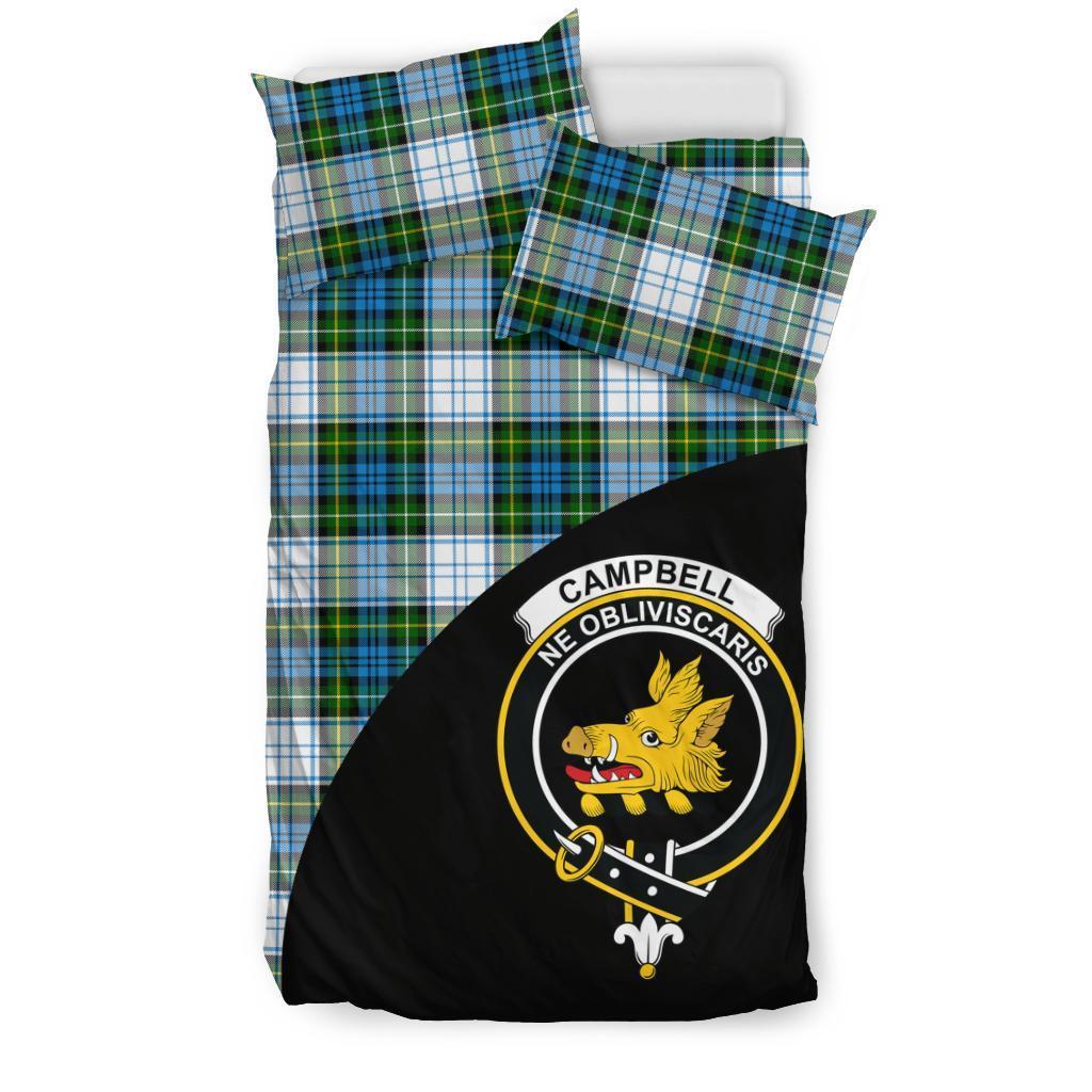 Campbell Dress Family Tartan Crest Wave Style Bedding Set