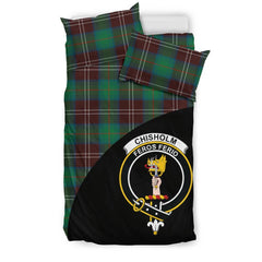 Chisholm Hunting Ancient Family Tartan Crest Wave Style Bedding Set