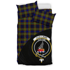 Clelland Modern Family Tartan Crest Wave Style Bedding Set